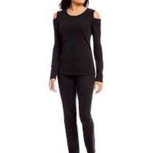 Donna Karan Long-Sleeve  New York Cold Shoulder To